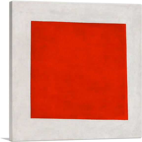ARTCANVAS Red Square 1915 Canvas Art Print by Kazimir Malevich - Size: 18" x 18" (0.75" Deep)