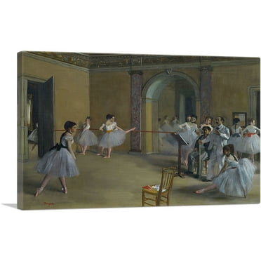 ARTCANVAS Rehearsal Hall at the Opera 1872 Canvas Art Print by Edgar Degas - Size: 26" x 18" (0.75" Deep)
