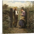 thumbnail image 1 of ARTCANVAS Rural Courtship Canvas Art Print by Daniel Ridgway Knight - Size: 26" x 26" (1.50" Deep), 1 of 9