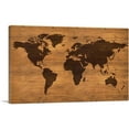 thumbnail image 1 of ARTCANVAS Rustic World Map Globe Dark Light Brown Canvas Art Print - Size: 40" x 26" (1.50" Deep), 1 of 9