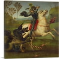 thumbnail image 1 of ARTCANVAS Saint George Struggling with the Dragon 1504 Canvas Art Print by Raphael - Size: 18" x 18" (0.75" Deep), 1 of 9