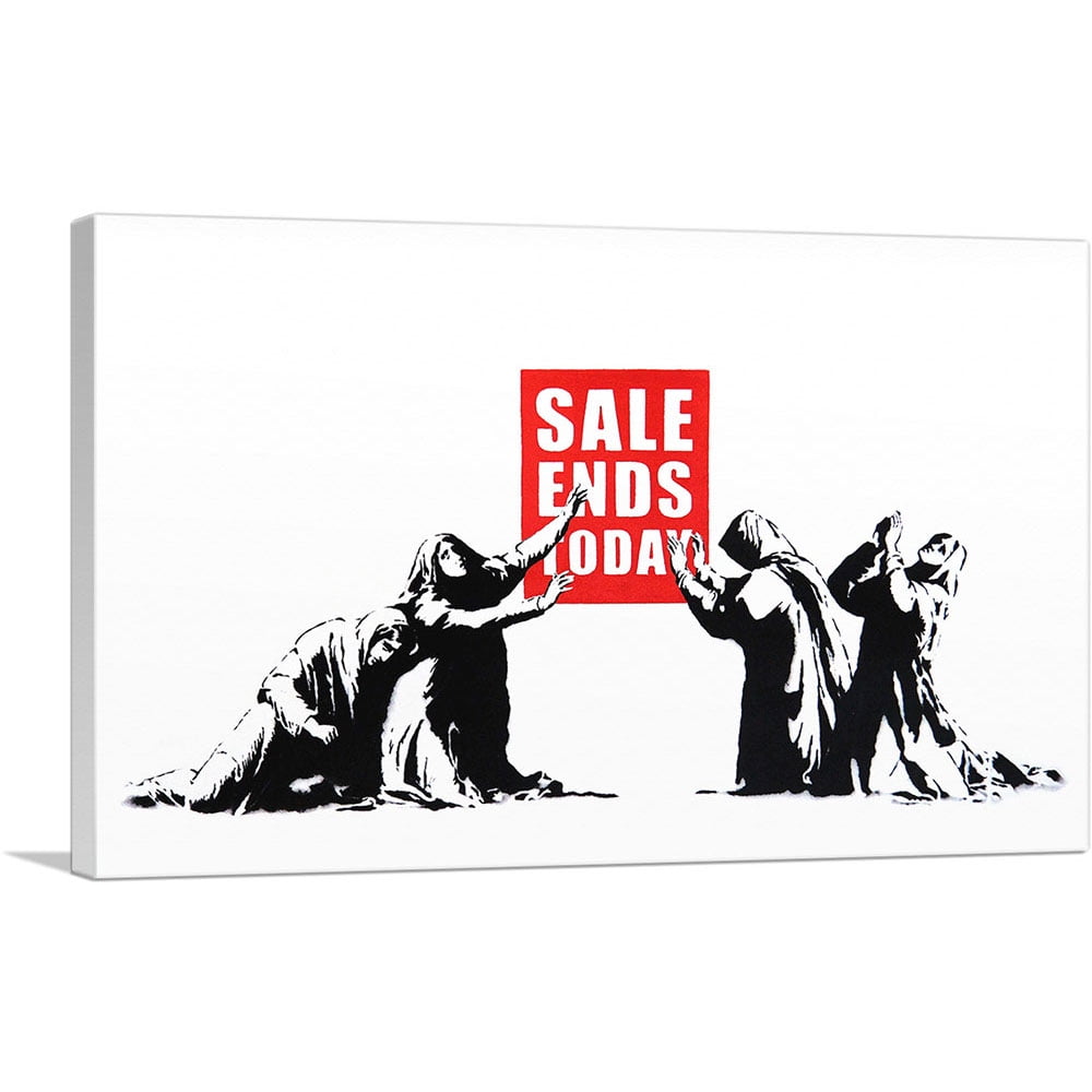 ARTCANVAS Sale Ends Today Canvas Art Print by Banksy - Size: 40