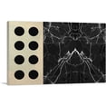 thumbnail image 1 of ARTCANVAS Six Black Circles Black White Marble Square Canvas Art Print - Size: 12" x 8" (0.75" Deep), 1 of 9