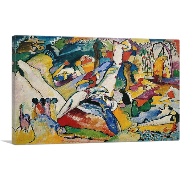 ARTCANVAS Sketch for Composition II 1910 Canvas Art Print by Wassily Kandinsky - Size: 40" x 26" (0.75" Deep)