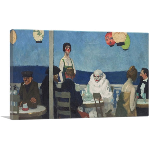 ARTCANVAS Soir Bleu 1914 Canvas Art Print by Edward Hopper - Size: 18" x 12" (0.75" Deep)
