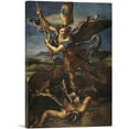 thumbnail image 1 of ARTCANVAS St. Michael Vanquishing Satan 1518 Canvas Art Print by Raphael - Size: 60" x 40" (0.75" Deep) (3-Piece), 1 of 9