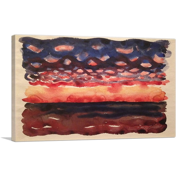 ARTCANVAS Sunrise and Little Clouds No. II 1916 Canvas Art Print by Georgia O-Keeffe - Size: 26" x 18" (0.75" Deep)