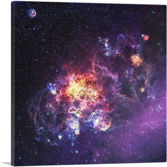 ARTCANVAS Tarantula Nebula Hubble Telescope NASA Photograph Canvas Art Print - Size: 12" x 12" (0.75" Deep)