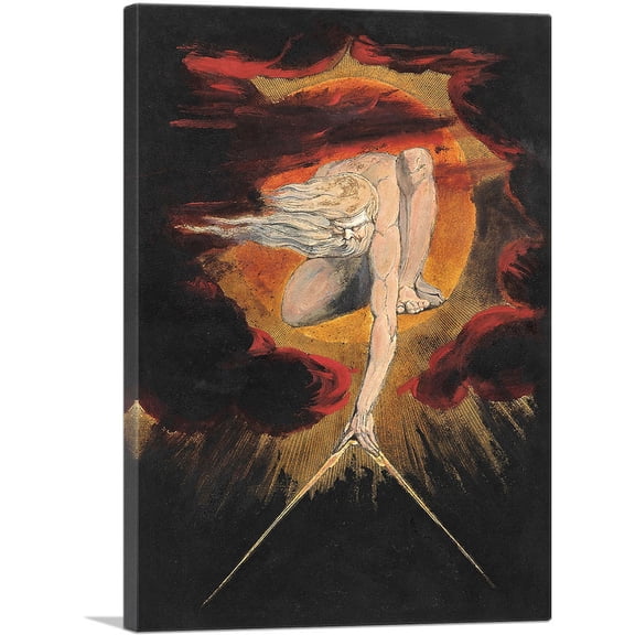 ARTCANVAS The Ancient of Days Canvas Art Print by William Blake - Size: 40" x 26" (0.75" Deep)