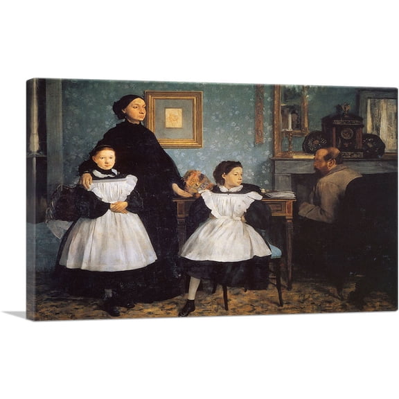 ARTCANVAS The Bellelli Family 1862 Canvas Art Print by Edgar Degas - Size: 12" x 8" (0.75" Deep)