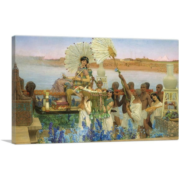 ARTCANVAS The Finding Of Moses 1904 Canvas Art Print by Lawrence Alma-Tadema - Size: 26" x 18" (0.75" Deep)