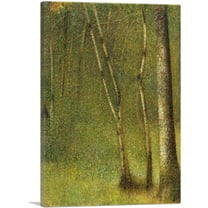 ARTCANVAS The Forest at Pontaubert 1881 Canvas Art Print by Georges Seurat - Size: 26" x 18" (0.75" Deep)