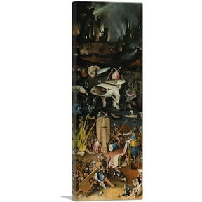 ARTCANVAS The Garden of Earthly Delights - Hell Panel 1515 Canvas Art Print by Hieronymus Bosch - Size: 36" x 12" (0.75" Deep)