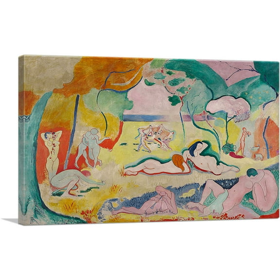 ARTCANVAS The Joy of Life 1906 Canvas Art Print by Henri Matisse - Size: 26" x 18" (0.75" Deep)