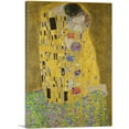 thumbnail image 1 of ARTCANVAS The Kiss - Rectangle 1907 Canvas Art Print by Gustav Klimt - Size: 40" x 26" (0.75" Deep), 1 of 9