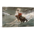 thumbnail image 1 of ARTCANVAS The Life Line 1884 Canvas Art Print by Winslow Homer - Size: 18" x 12" (1.50" Deep), 1 of 9