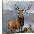 thumbnail image 1 of ARTCANVAS The Monarch of the Glen 1851 Canvas Art Print by Edwin Henry Landseer - Size: 26" x 26" (1.50" Deep), 1 of 9