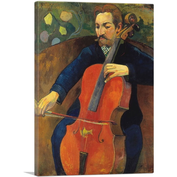 ARTCANVAS The Player Schneklud 1894 Canvas Art Print by Paul Gauguin - Size: 26" x 18" (1.50" Deep)