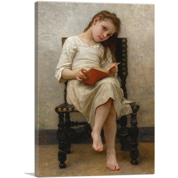 ARTCANVAS The Price Book 1901 Canvas Art Print by William-Adolphe Bouguereau - Size: 18" x 12" (0.75" Deep)