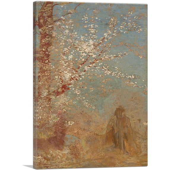 ARTCANVAS The Red Tree 1905 Canvas Art Print by Odilon Redon - Size: 40" x 26" (0.75" Deep)