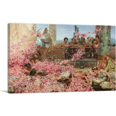ARTCANVAS The Roses Of Heliogabalus 1888 Canvas Art Print by Lawrence Alma-Tadema - Size: 26" x 18" (0.75" Deep)