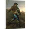 thumbnail image 1 of ARTCANVAS The Sower 1850 Canvas Art Print by Jean-Francois Millet - Size: 26" x 18" (1.50" Deep), 1 of 9