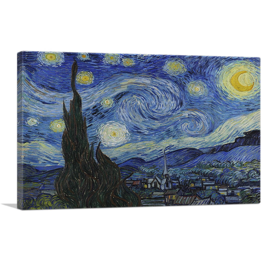 Car Art Decal Vincent Van Gogh's Starry Night 10x3 Inch Rectangle ...