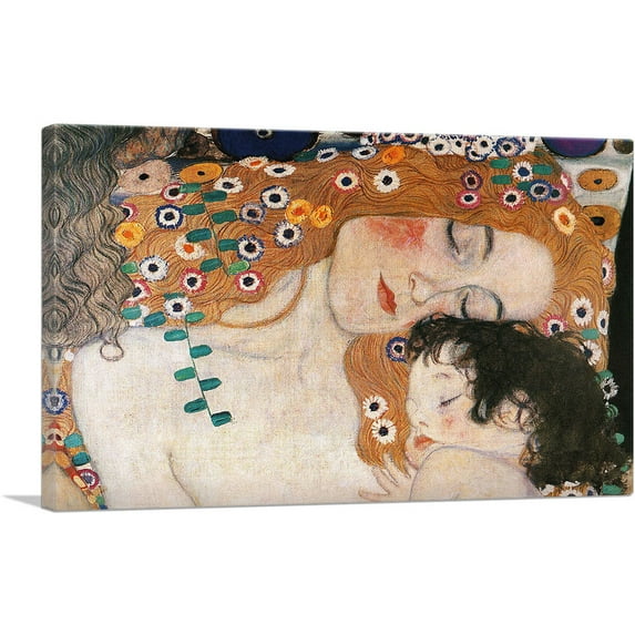 ARTCANVAS The Three Ages of Woman - Detail 1905 Canvas Art Print by Gustav Klimt - Size: 18" x 12" (1.50" Deep)