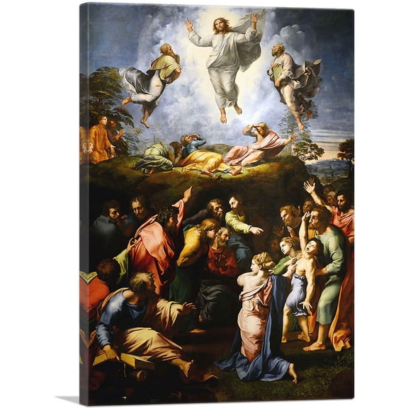 ARTCANVAS The Transfiguration 1520 Canvas Art Print by Raphael - Size: 12" x 8" (0.75" Deep)