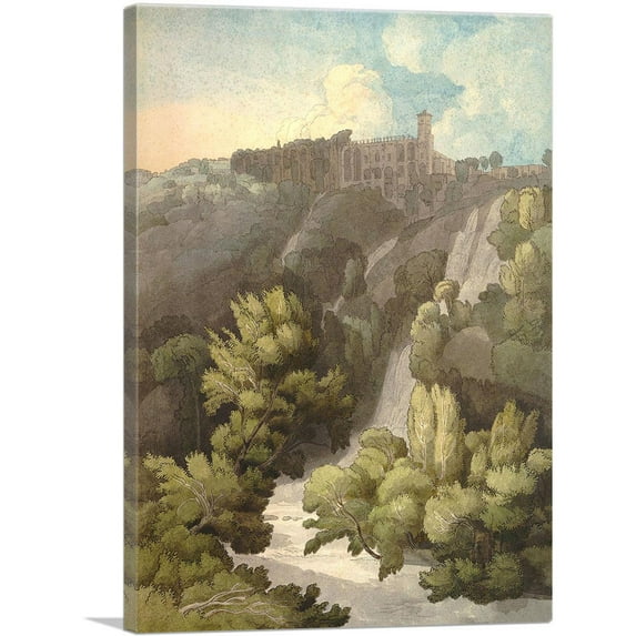 ARTCANVAS The Villa Of Maecenas Tivoli 1781 Canvas Art Print by Francis Towne - Size: 26" x 18" (0.75" Deep)