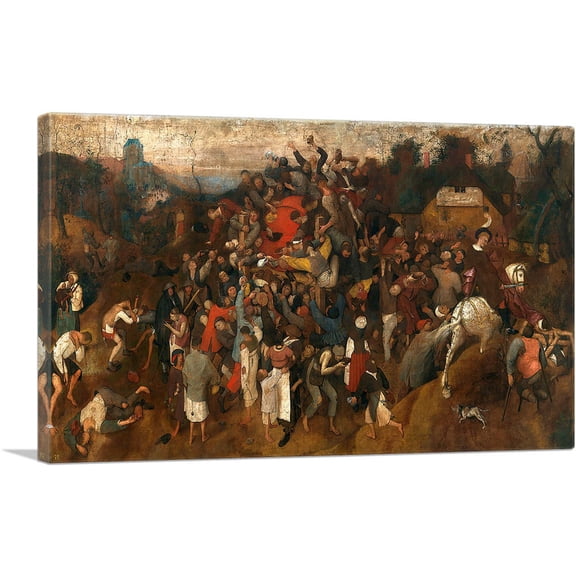 ARTCANVAS The Wine Of Saint Martins Day Canvas Art Print by Pieter Bruegel the Elder - Size: 40" x 26" (0.75" Deep)