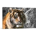 thumbnail image 1 of ARTCANVAS Tiger With Green Eyes In Jungle Canvas Art Print - Size: 60" x 40" (1.50" Deep) (3-Piece), 1 of 9