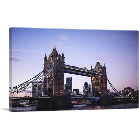 ARTCANVAS Tower Bridge London England Canvas Art Print - Size: 12" x 8" (0.75" Deep)