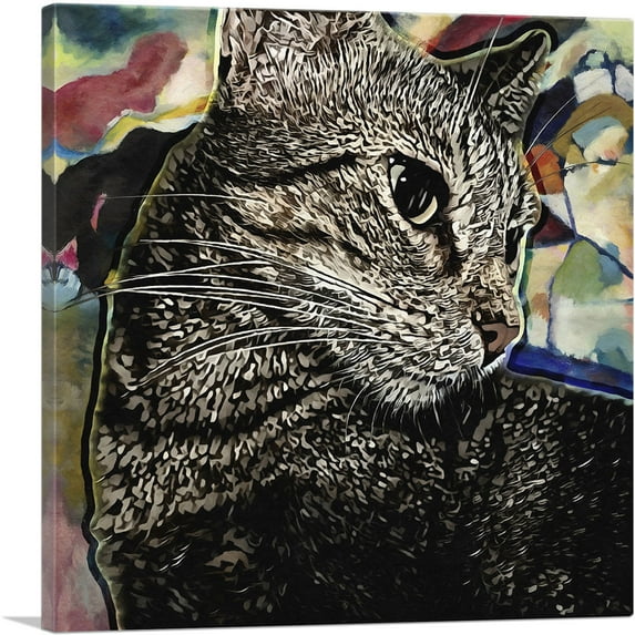 ARTCANVAS Toyger Cat Breed Canvas Art Print - Size: 18" x 18" (0.75" Deep)