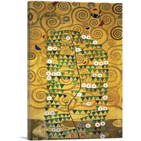 ARTCANVAS Tree of Life Canvas Art Print by Gustav Klimt - Size: 18" x 12" (0.75" Deep)