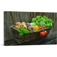 thumbnail image 1 of ARTCANVAS Vegetables In Basket Home decor Canvas Art Print - Size: 60" x 40" (0.75" Deep) (3-Piece), 1 of 9