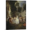 thumbnail image 1 of ARTCANVAS Venetian Festivities 1718 Canvas Art Print by Jean-Antoine Watteau - Size: 26" x 18" (0.75" Deep), 1 of 9