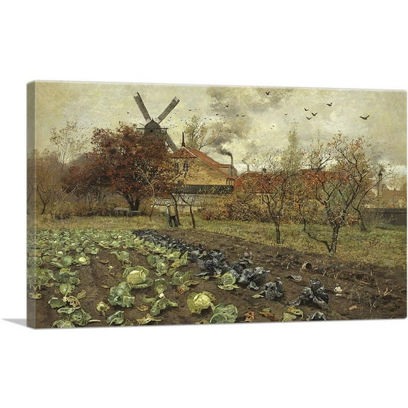 ARTCANVAS View Of Amerikavej In Copenhagen Canvas Art Print by Frits Thaulow - Size: 12" x 8" (0.75" Deep)