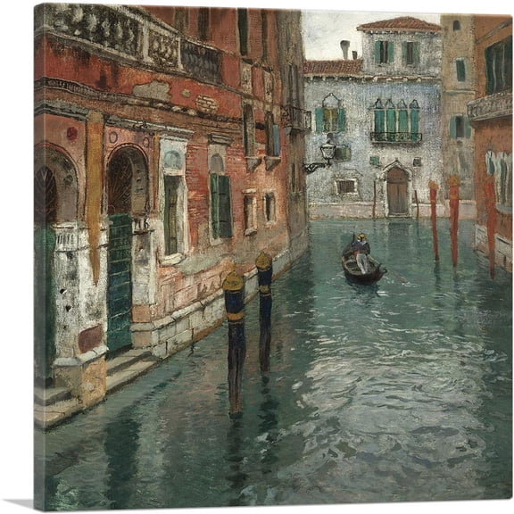 ARTCANVAS View Of Venice Canvas Art Print by Frits Thaulow - Size: 12" x 12" (0.75" Deep)