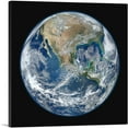 thumbnail image 1 of ARTCANVAS View from Space Earth North America USA Planet Earth Canvas Art Print - Size: 18" x 18" (0.75" Deep), 1 of 9