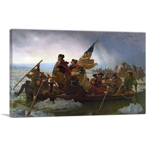 ARTCANVAS Washington Crossing The Delaware 1851 Canvas Art Print by Emanuel Leutze - Size: 40" x 26" (1.50" Deep)