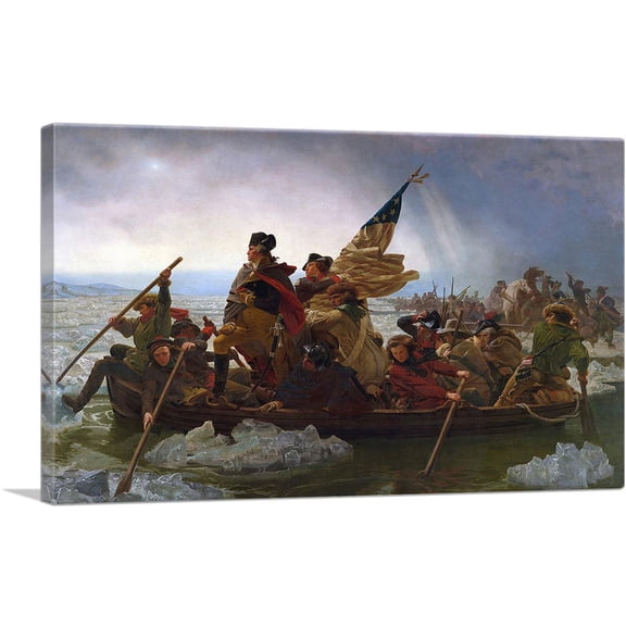 ARTCANVAS Washington Crossing The Delaware 1851 Canvas Art Print by Emanuel Leutze - Size: 60" x 40" (1.50" Deep) (3-Piece)
