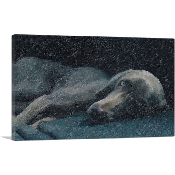 ARTCANVAS Weimaraner Dog Breed Canvas Art Print - Size: 26" x 18" (1.50" Deep)