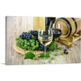 thumbnail image 1 of ARTCANVAS Wine Glass With Grapes Home Decor Rectangle Canvas Art Print - Size: 60" x 40" (0.75" Deep) (3-Piece), 1 of 9