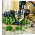 thumbnail image 1 of ARTCANVAS Wine Glass With Grapes Home Decor Square Canvas Art Print - Size: 18" x 18" (0.75" Deep), 1 of 9