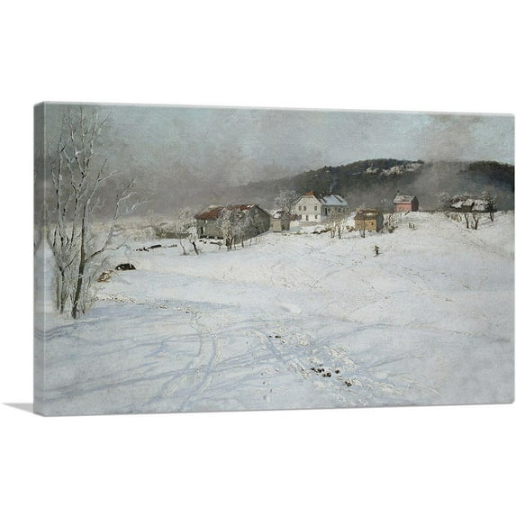 ARTCANVAS Winter Canvas Art Print by Frits Thaulow - Size: 18" x 12" (1.50" Deep)