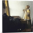 thumbnail image 1 of ARTCANVAS Woman With a Pearl Necklace 1664 Canvas Art Print by Johannes Vermeer - Size: 36" x 36" (0.75" Deep), 1 of 9