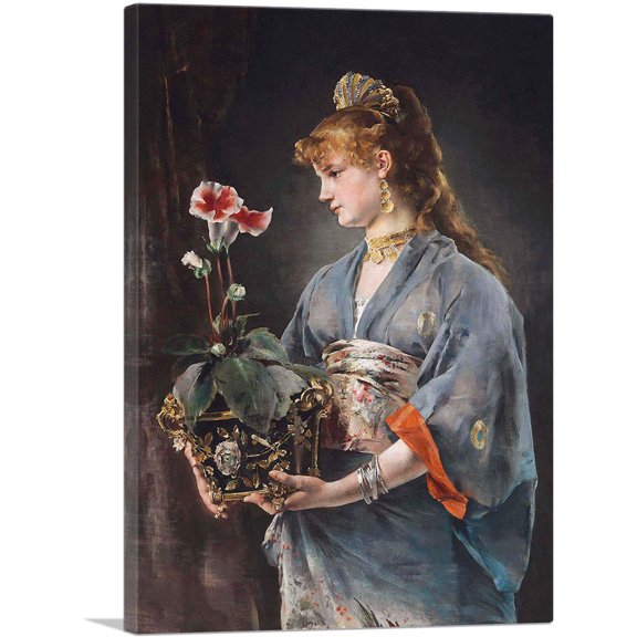 ARTCANVAS Yamatori Canvas Art Print by Alfred Stevens - Size: 18" x 12" (0.75" Deep)