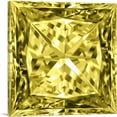 thumbnail image 1 of ARTCANVAS Yellow Princess Cut Diamond Jewel Canvas Art Print - Size: 36" x 36" (0.75" Deep), 1 of 9
