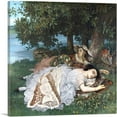 thumbnail image 1 of ARTCANVAS Young Ladies Beside The Seine Summer 1856 Canvas Art Print by Gustave Courbet - Size: 26" x 26" (1.50" Deep), 1 of 9